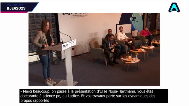 Journée d'études 2023 de l'Arcom : Elise Noga Hartmann