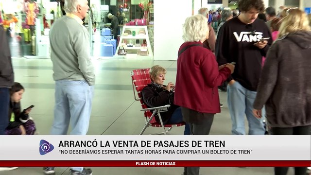 ARRANCÓ LA VENTA DE PASAJES DE TREN