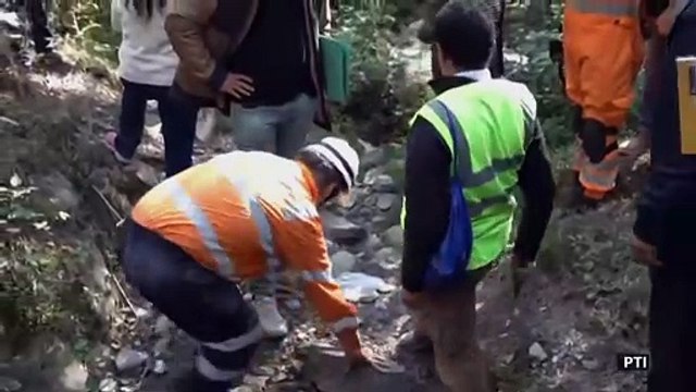 Obreros atrapados captados por cámara
