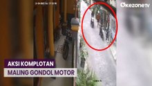 Terekam CCTV, Aksi Komplotan Maling Gondol Motor Milik Warga Sunter