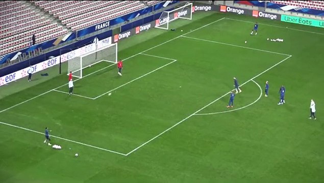 L'entrainement 'parfait' en reprises de volée de Giroud impressionne
