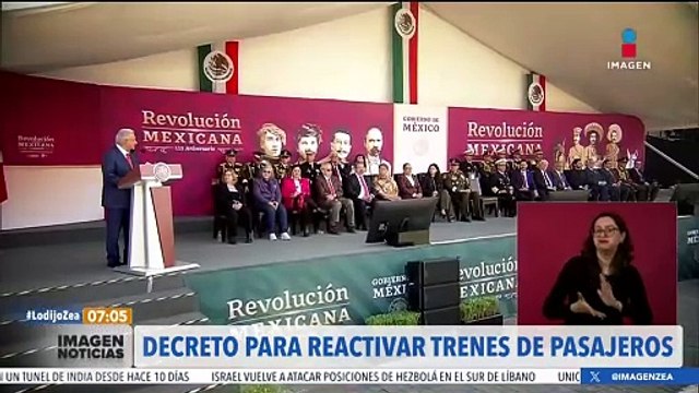 López Obrador destaca el decreto de reactivar trenes de pasajeros