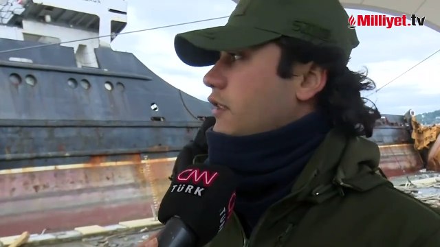 İkiye ayrılan gemide neler yaşandı? Denizciler o anları CNN TÜRK’e anlattı