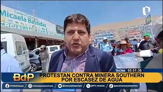 Tacna: pobladores protestan contra minera Southern por escasez de agua