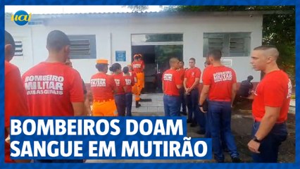 Bombeiros fazem doação de sangue em mutirão