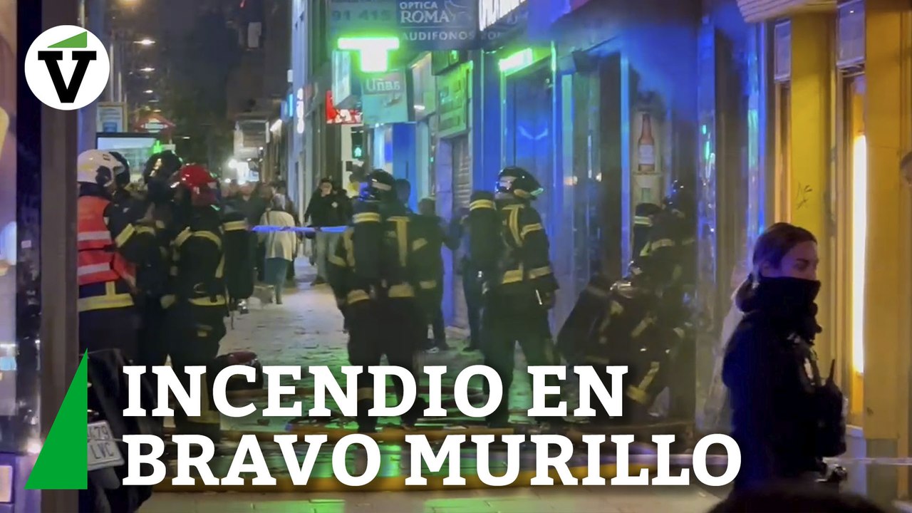 Incendio en un bloque de pisos en la calle Bravo Murillo de Madrid