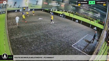 Faute de Nikola Milutinovic - FC Dimmat