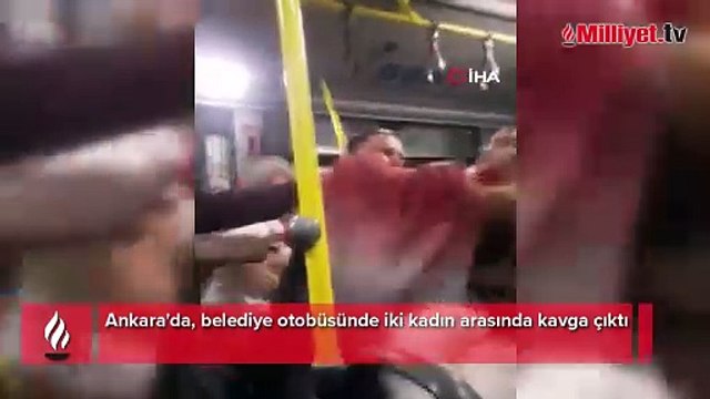 Belediye otobüsünde 'Sen şöföre karışamazsın' kavgası! Anbean kaydedildi