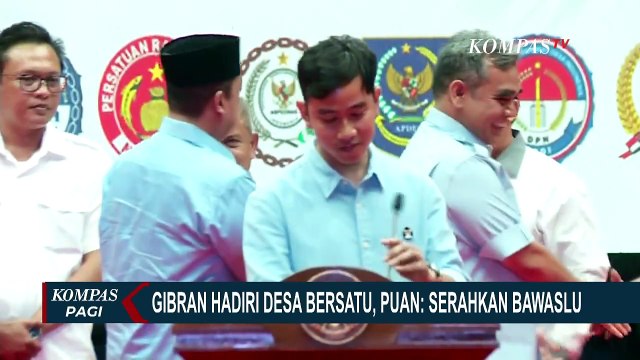 Gibran Hadiri Acara Desa Bersatu, Puan: Serahkan Bawaslu