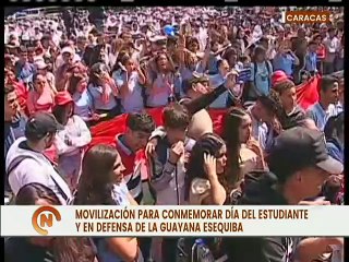 Jóvenes marchan en conmemoración del Día del Estudiante y defensa de la Guayana Esequiba