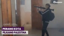 Aksi Baku Tembak Pejuang Al Quds Dengan Pasukan Israel di Pusat Kota Gaza