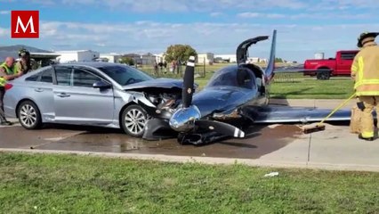 Avioneta colisiona con auto en incidente viral