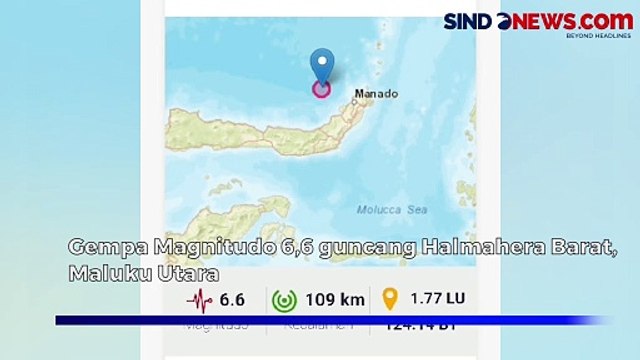 Breaking News, Halmahera Barat Diguncang Gempa Magnitudo 6,6