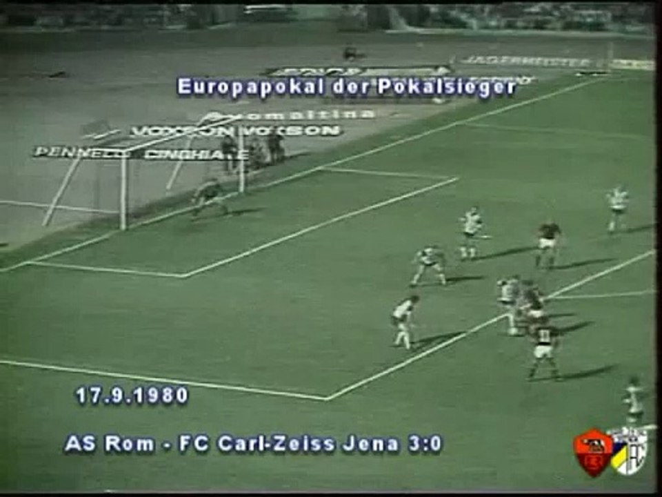 AS Roma v FC Carl Zeiss Jena 17 September 1980 Pokal der Pokalsieger 1980/81