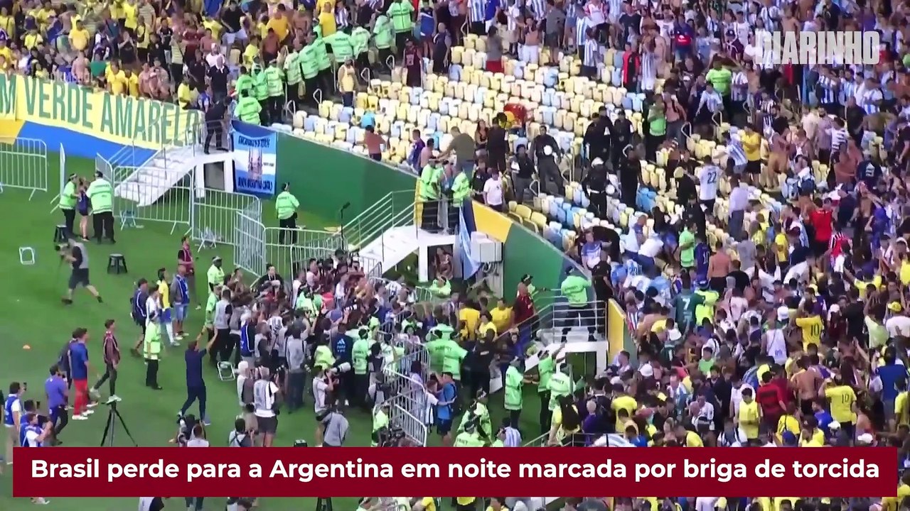 Brasil perde para a Argentina em noite marcada por briga de torcida ...