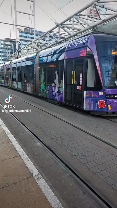 Croydon Advertisment Tram 2023 uk.