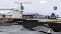 تشققات وتصدّعات في شوارع آيسلندا بعد هزات سببتها حمم بركانية