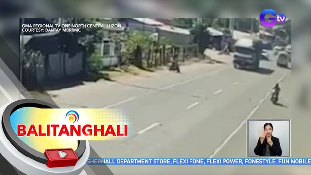 Huli-cam ang salpukan ng motorsiklo at truck sa national highway ng bantay, Ilocos Sur. | BT