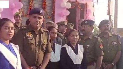 बिजनौरः पुलिस अधीक्षक नीरज जादौन ने किया पिंक बूथ का उद्घाटन