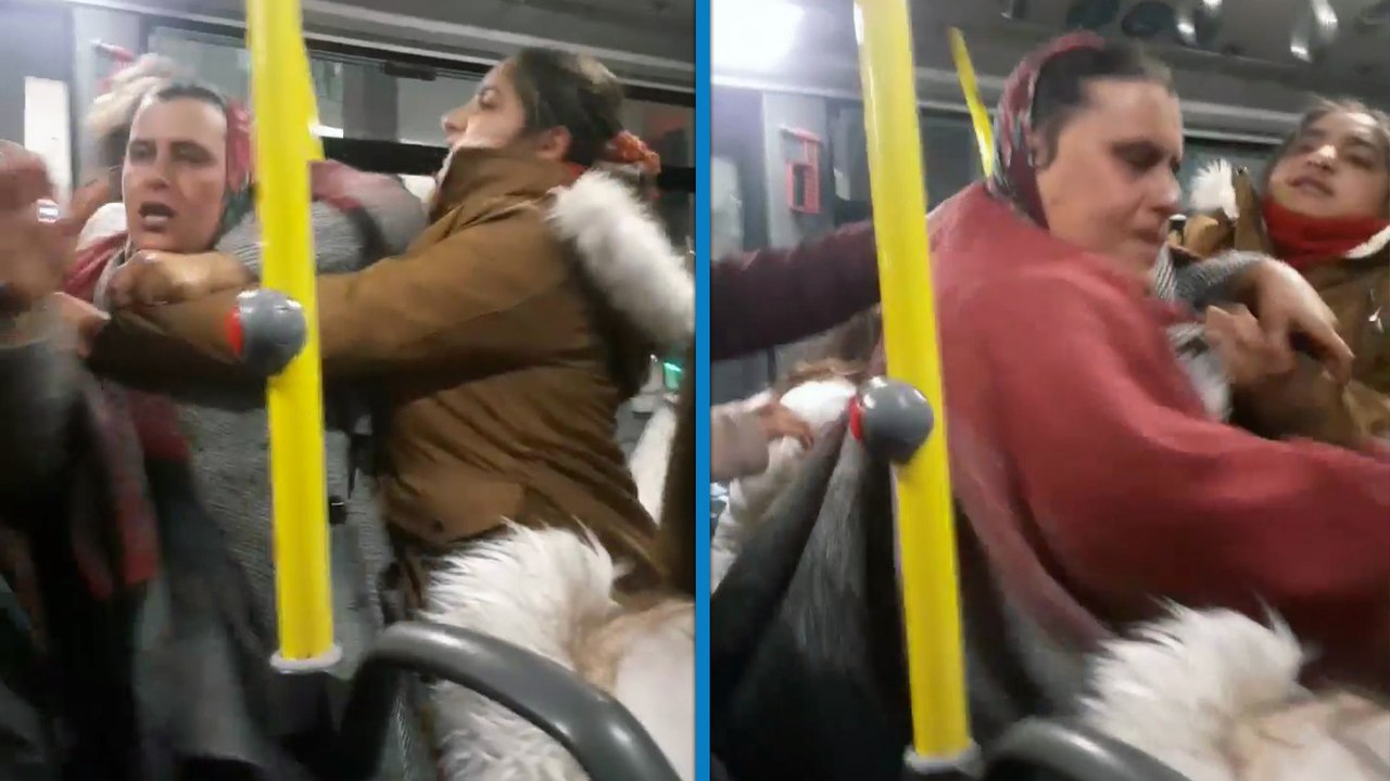 Ankara'da belediye otobüsünde 'sen şöföre karışamazsın' kavgası kamerada