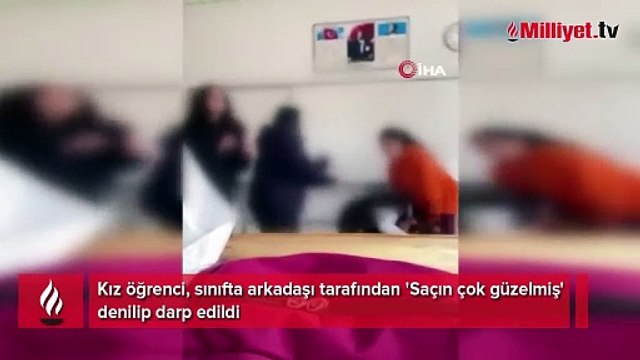 Sınıfta dehşet anları! 'Saçın çok güzelmiş' deyip tokat ve tekme attı