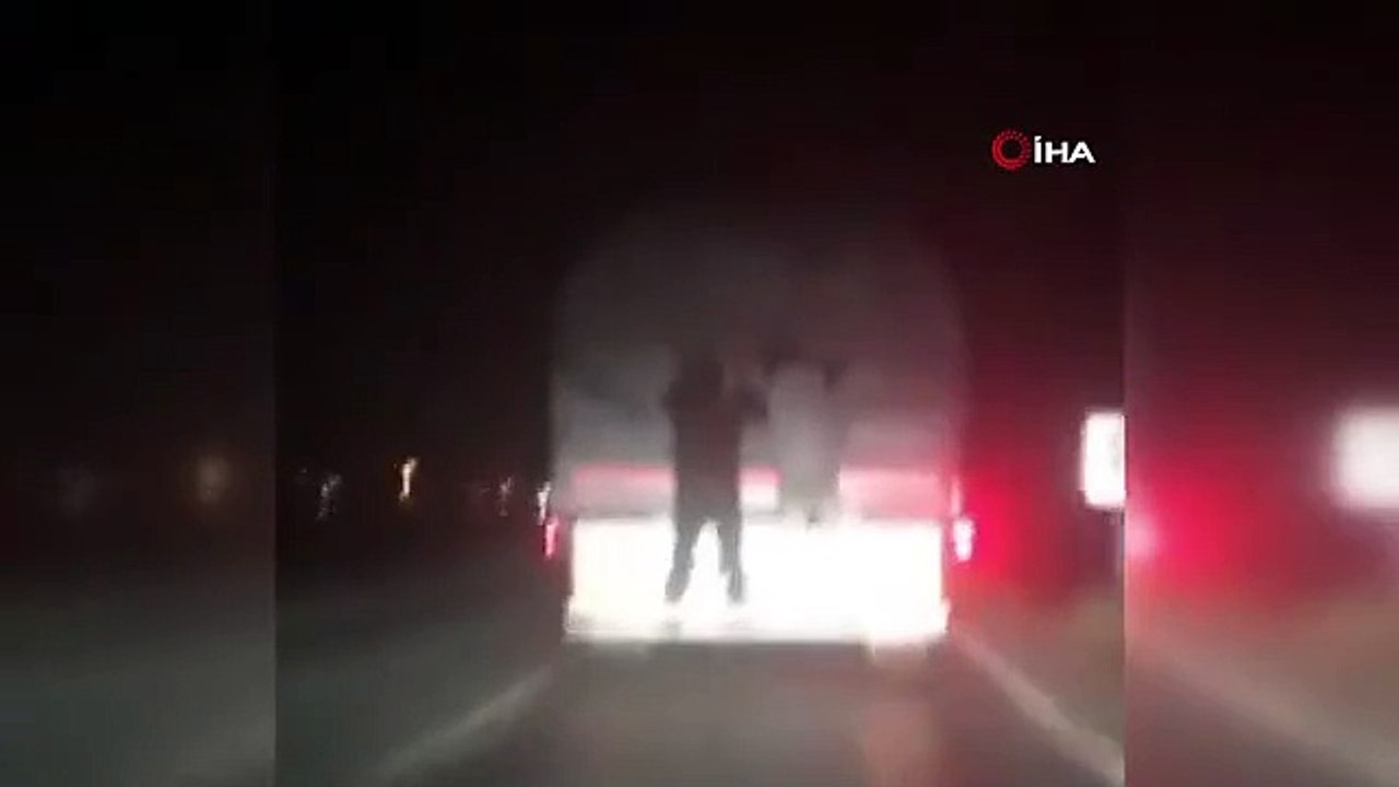 Tehlikeli yolculuk kamerada