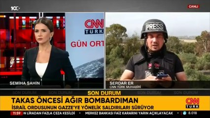 Takas öncesi Gazze'ye ağır bombardıman