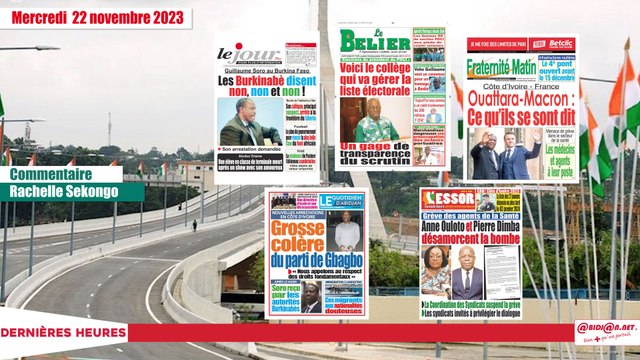 Titrologue du mercredi 22 novembre 2023/Meurtre de l'institutrice le présumer coupable arrêter