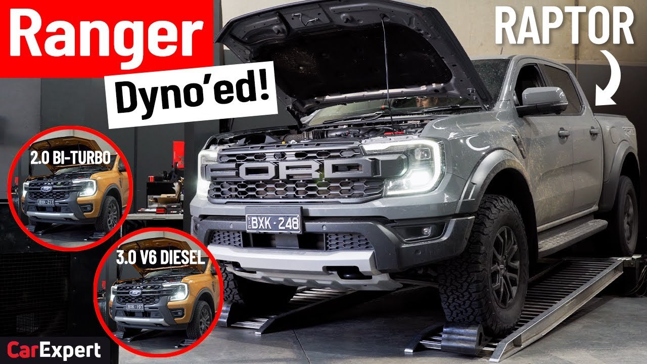 2023 Ford Ranger Raptor V6, Wildtrak V6 & Wildtrak bi-turbo dyno tested!