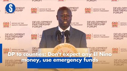 DP to counties- Don't expect any El Nino money, use emergency funds