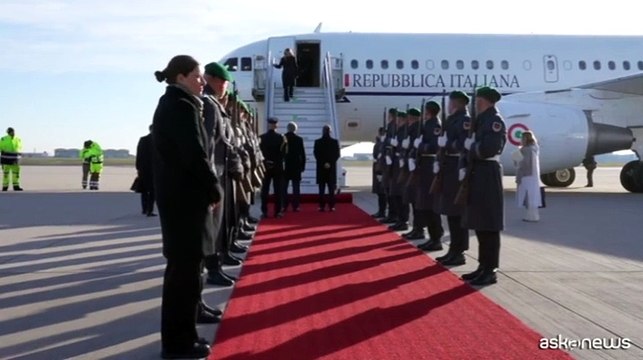 Meloni arriva a Berlino per il vertice italo-tedesco