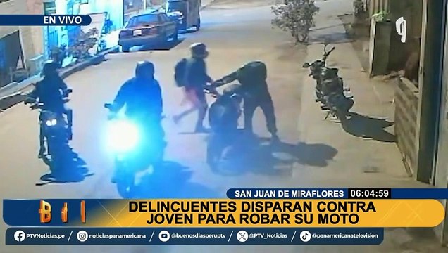 Lo persiguieron por varias cuadras de SJM: joven es baleado por grupo de motociclistas