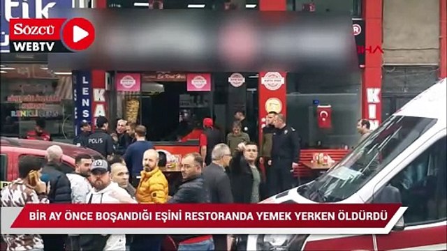 Eski eşini restoranda yemek yerken öldürdü