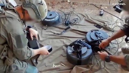 شاهد: الجيش الإسرائيلي يفجر أنفاقا في غزة