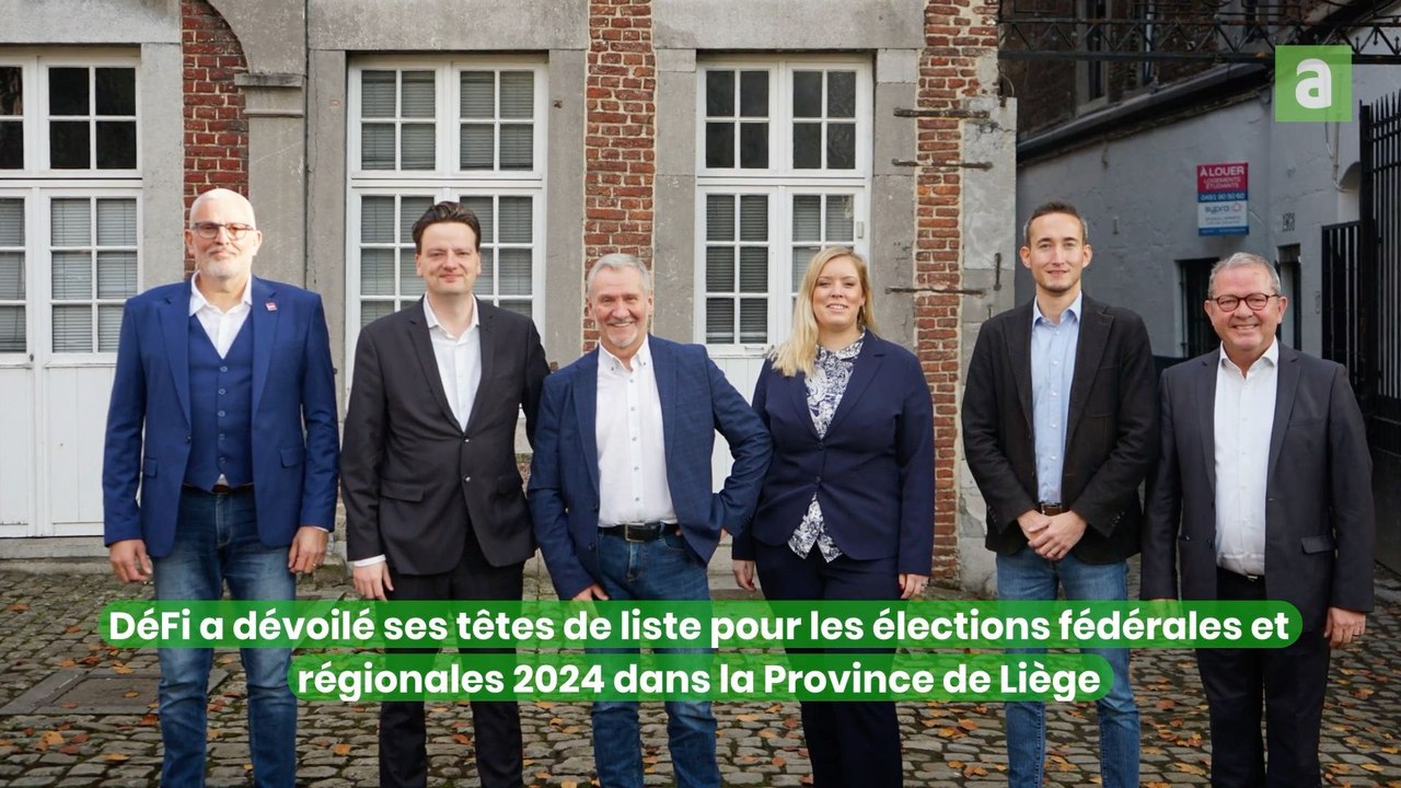 DéFi a dévoilé ses têtes de liste pour les élections fédérales et régionales 2024 dans la province de Liège. Parmi elles, celle de Huy-Waremme.