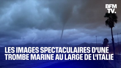 Les images spectaculaires d'une trombe marine au large de l'Italie