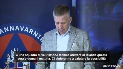 Islanda valuta di raffreddare la lava contro le eruzioni del vulcano