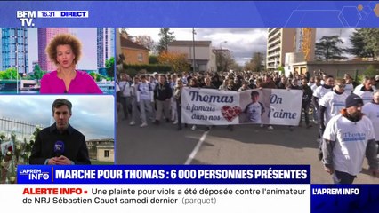 Download Video: Crépol: 6000 personnes ont participé à la marche blanche en hommage à Thomas à Romans-sur-Isère