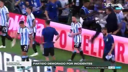 Messi retiró al equipo de la cancha tras los enfrentamientos en el Maracaná