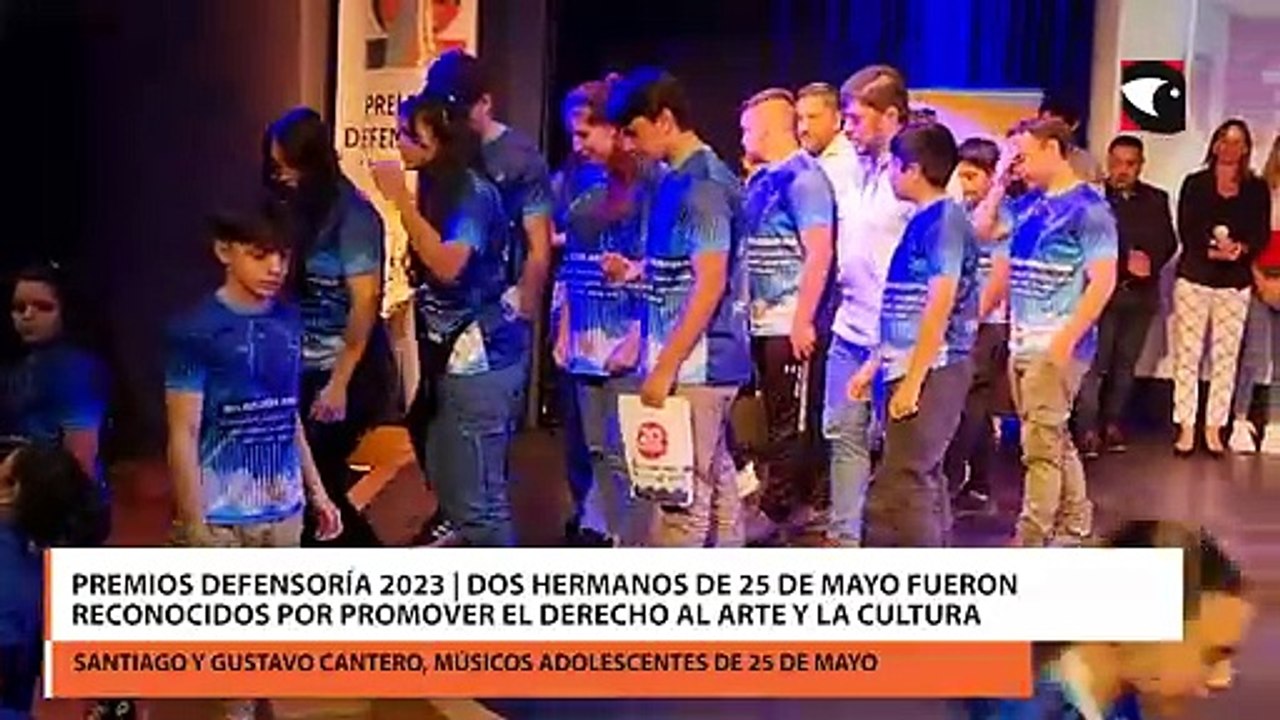 Premios Defensoría 2023  dos hermanos de 25 de Mayo fueron reconocidos por promover el derecho al arte y la cultura
