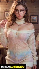 Ai Lookbook Fashion Model - Do You Like My Sweater. Skirt Lift.