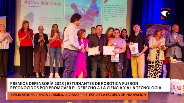 Premios Defensoría 2023 estudiantes de robótica fueron reconocidos por promover el derecho a la ciencia y a la tecnología