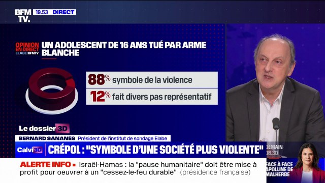 Pour 88% des Français, la mort de Thomas à Crépol est le symbole d'une violence qui augmente (sondage Elabe/BFMTV)