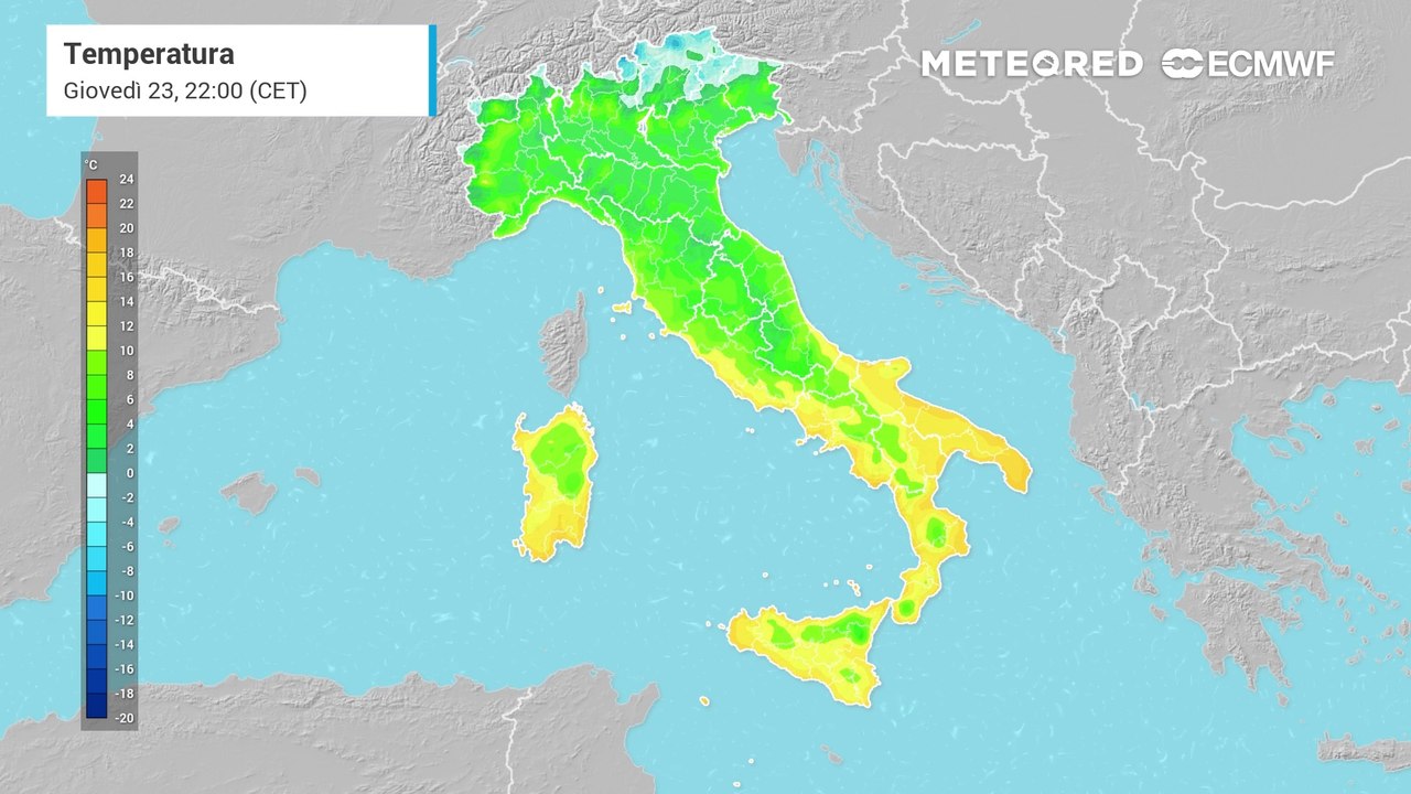 Mappa delle temperature