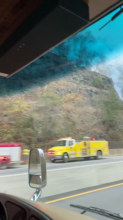 Driving Past a Wildfire