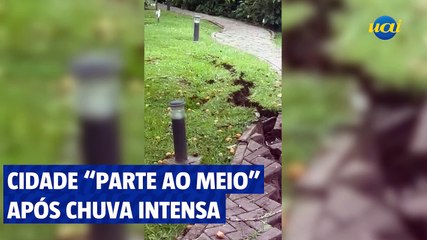 Gramado (RS) ‘parte ao meio’ após chuva forte