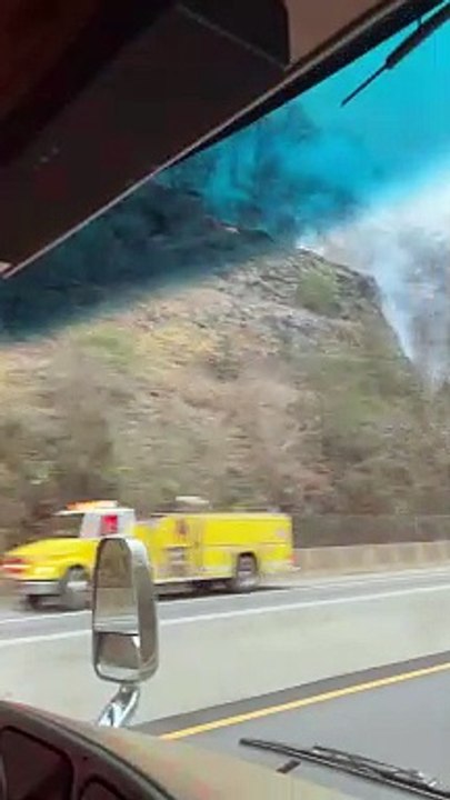 Driving Past a Wildfire