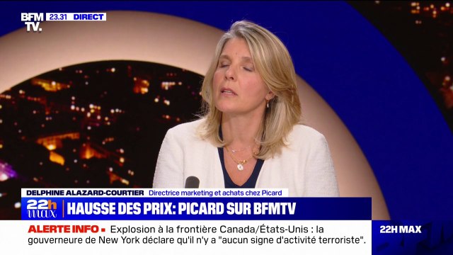 Delphine Alazard-Courtier (directrice marketing et achats chez Picard): On a essayé de limiter l'inflation alimentaire au maximum (...) Ce qui est important, c'est d'avoir le bon rapport qualité-prix