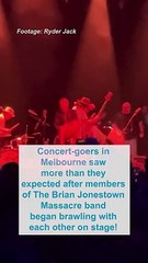 Melbourne performance ends abruptly after band members brawl on stage
