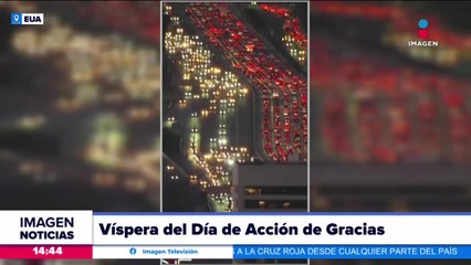 Carreteras repletas por el Día de Acción de Gracias